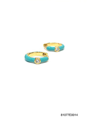 Zoe Enamel Huggie