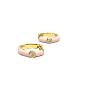 Zoe Enamel Huggie