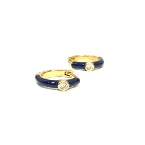 Zoe Enamel Huggie