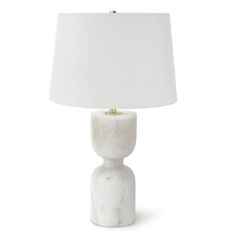 Curved Alabaster Table Lamp